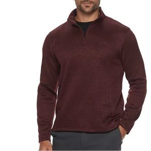 Apt. 9® 1/4 Zip Sweater Wine Red  Fleece Sweater